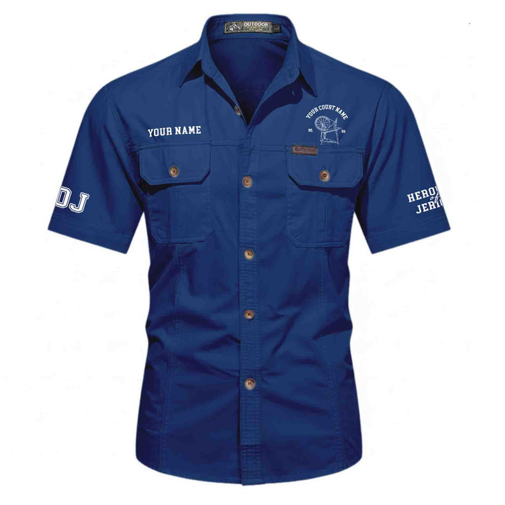 Customized Name, Court and Number Heroines Of Jericho HOJ Workwear Short Sleeve Shirt M-5XL
