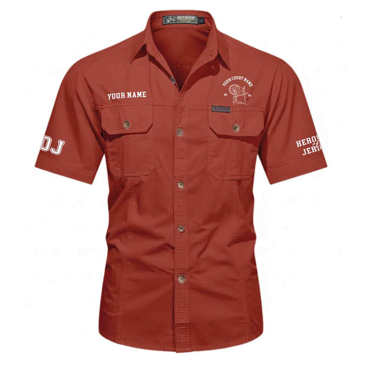 Customized Name, Court and Number Heroines Of Jericho HOJ Workwear Short Sleeve Shirt M-5XL
