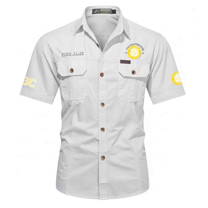 Customized Name, Chapter and Number Order of Golden Circle OGC Workwear Short Sleeve Shirt M-5XL