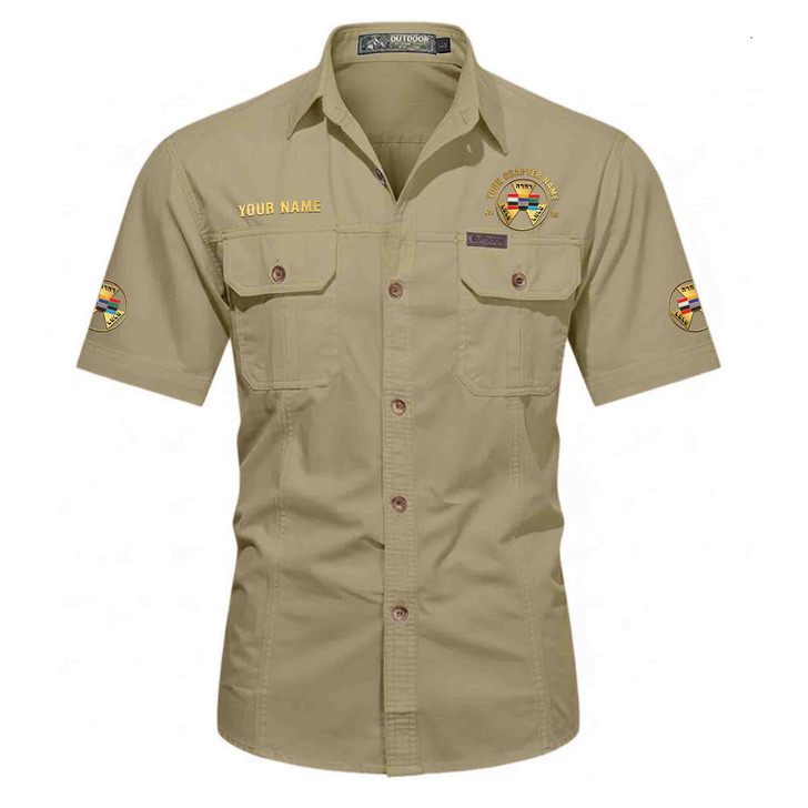 Customized Name, Chapter and Number Past High Priest Workwear Short Sleeve Shirt M-5XL