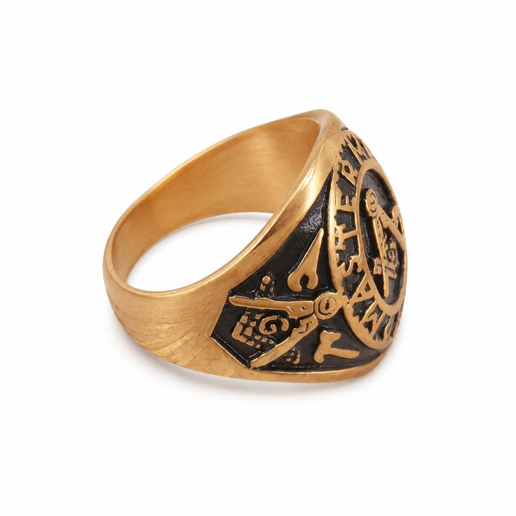 Master Mason Freemasonic Retro Stainless Steel Ring Jewerly