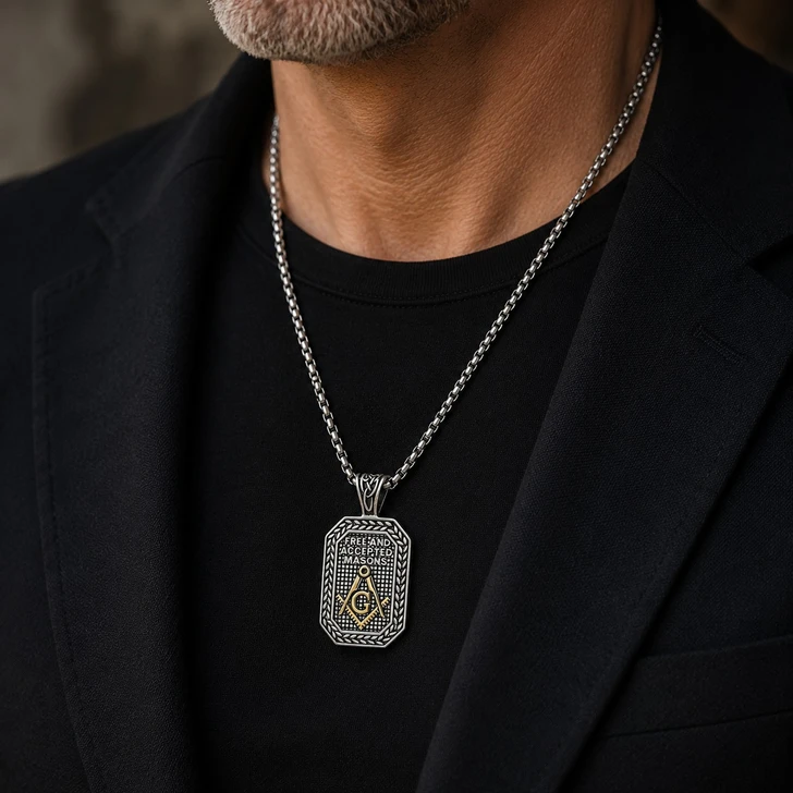 Free and Accepted Masons Master Mason Pendant Necklace