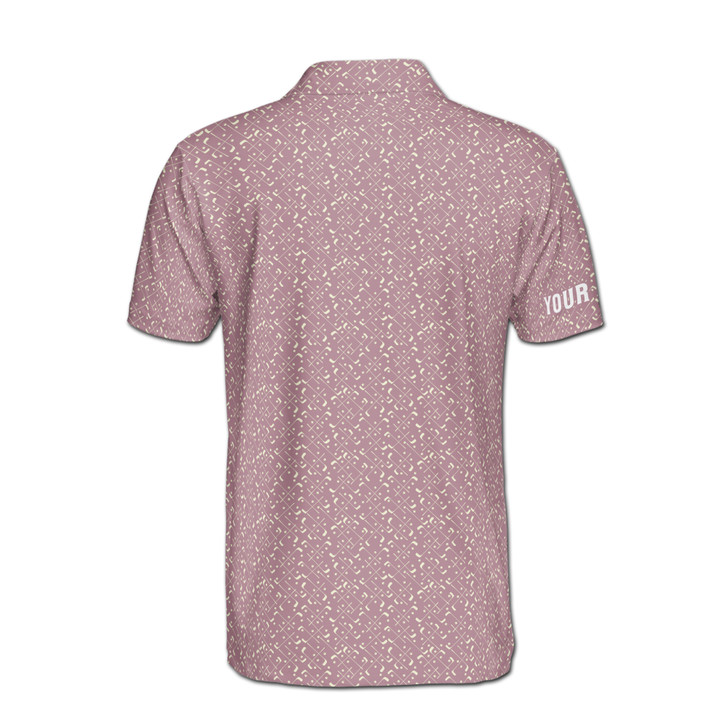 Personalized Golf Polo Shirt, Custom Name Golfer Shirt, Golf Club Pattern, Classic Golf Course Gift, Men's Polo Shirt S-5XL