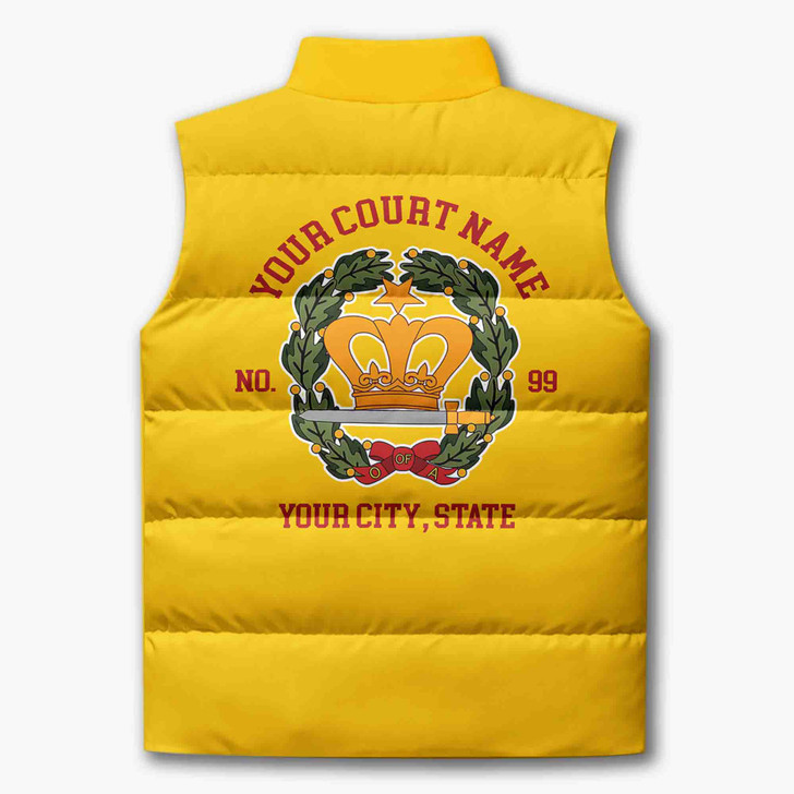 Customized Name, Court and Number Order of Amaranth Puffer Vest Jacket M-8XL