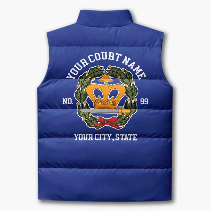 Customized Name, Court and Number Order of Amaranth Puffer Vest Jacket M-8XL