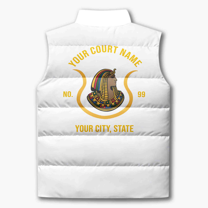 Personalized Daughters of Isis Puffer Vest, Custom DOI Court Name Jacket, DOI Sister Gift, Masonic Women Vest, Plus Size M-8XL