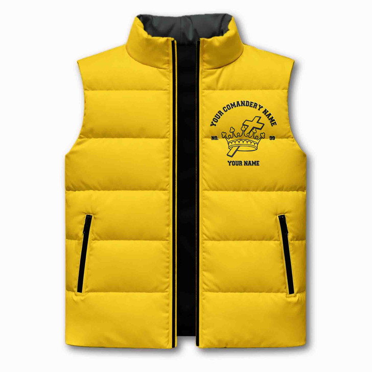 Personalized Cyrene Crusaders Puffer Vest, Order of Cyrene Court Jacket, Custom Court Name, Lady Knight Gift, Masonic Women Vest M-8XL