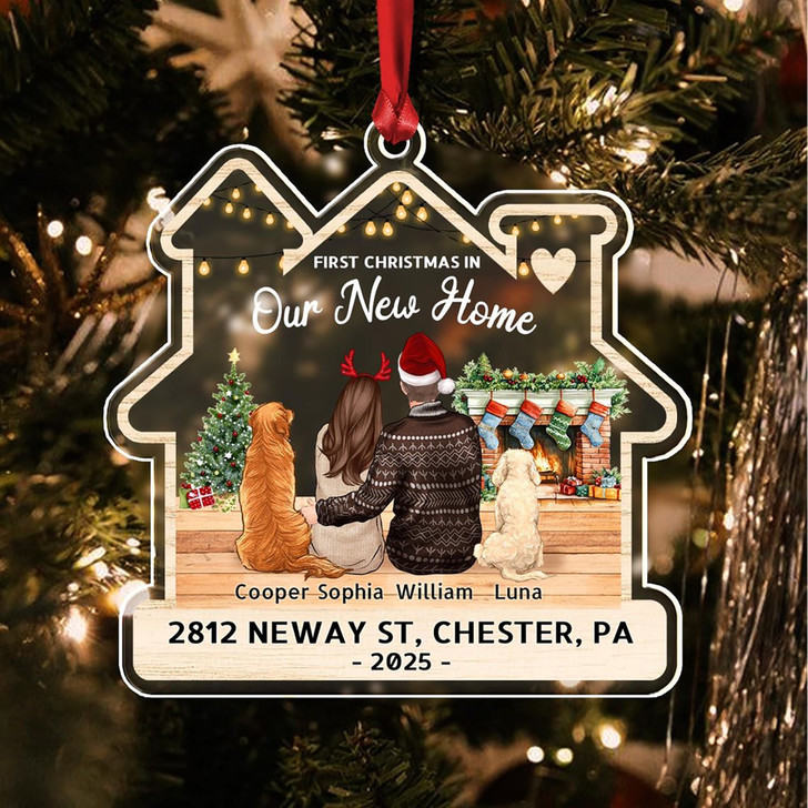 Personalized New Home Christmas Acrylic Ornament, First Year Housewarming Keepsake