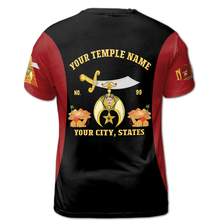 Customized Noble Shriners Temple Ancient 3D T-shirt S-5XL