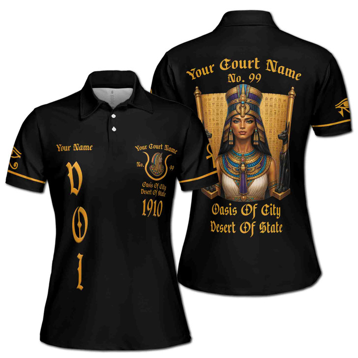 Personalized Imperial Court Polo, Custom Court Name & Number, Egyptian Women's Polo Shirt S-5XL