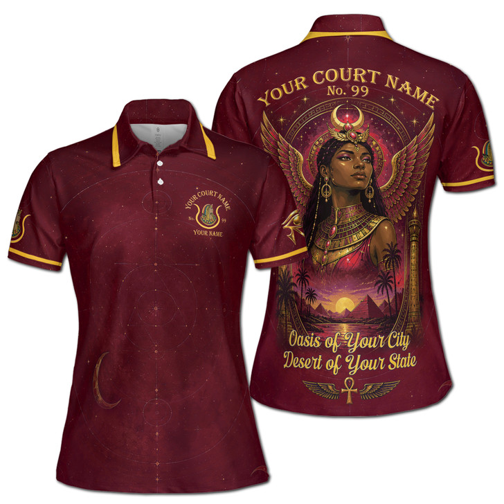 egyptian-queen-imperial-court-women's-polo-shirt-personalized-court-name-s-5xl-2