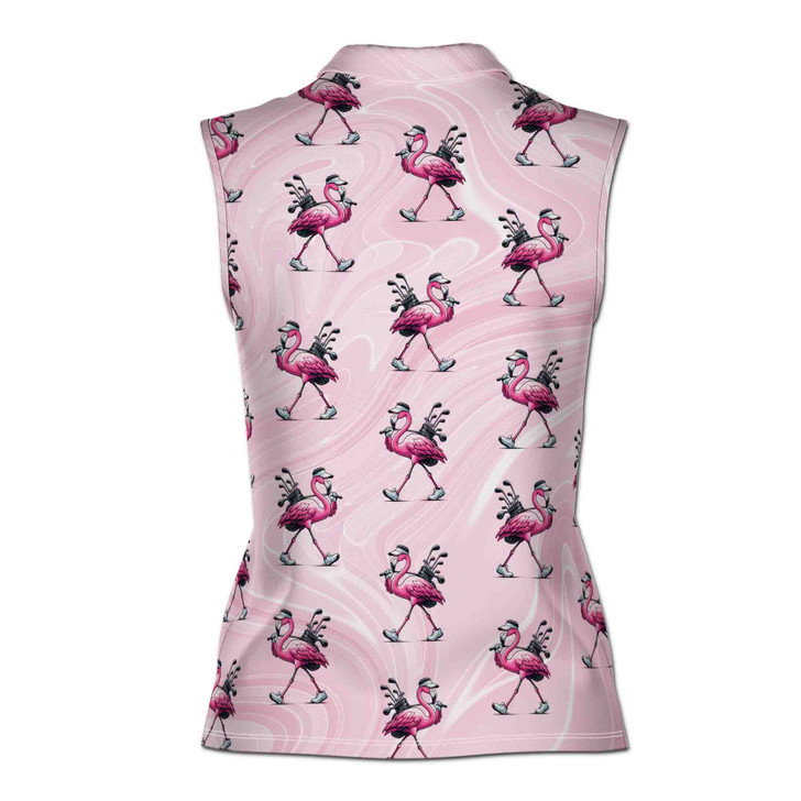 pink-flamingo-pattern-golf-sleeveless-women's-polo-shirt-xs-4xl-3