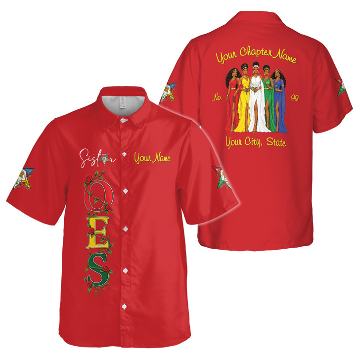 Custom OES Sisterhood Button-Down Shirt – Personalized Chapter Name Gift
