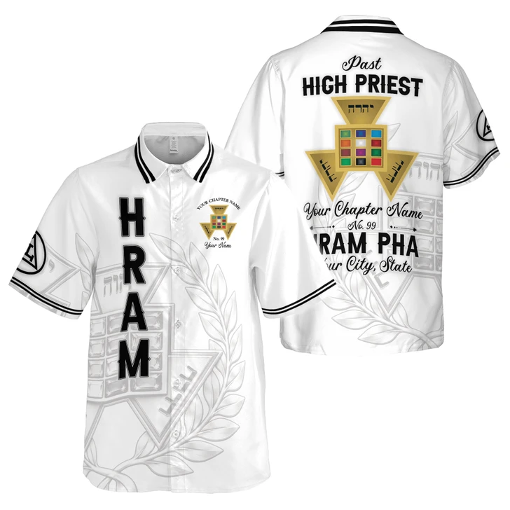 Custom Past High Priest HRAM Royal Arch Mason Chapter Name Number Shirt S-5XL