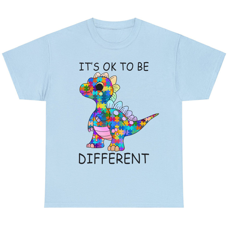 Autism Awareness It's Ok To Be Different Dinosaur T-Shirt