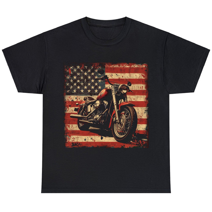 American Indian Motorcycle Lover American Patriotic T-shirt
