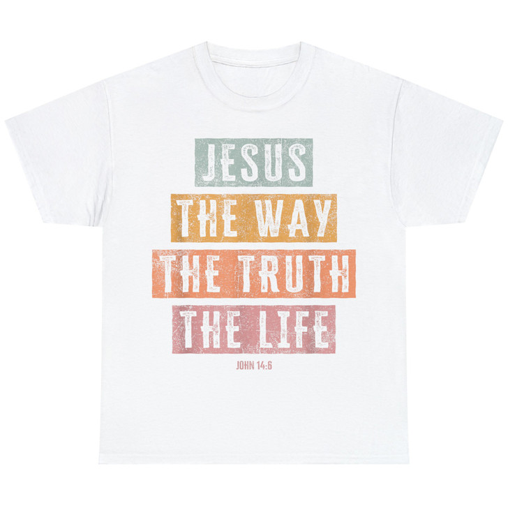 Christian T Shirt Women Men Jesus The Way Truth Life T-Shirt