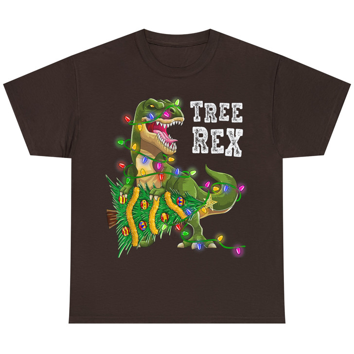 Dinosaur Christmas Shirt Tree Rex Men Women T-shirt S-5XL