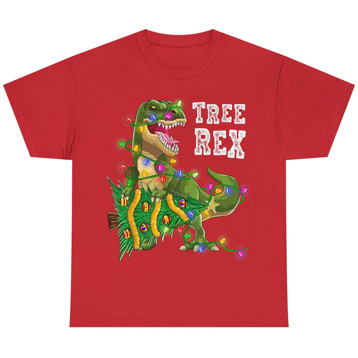 Dinosaur Christmas Shirt Tree Rex Men Women T-shirt S-5XL