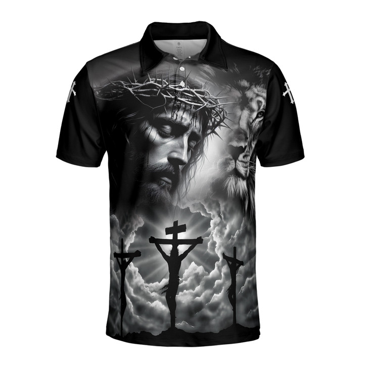 The Atonement of Jesus Christ Good Friday Men's Polo Shirt S-5XL
