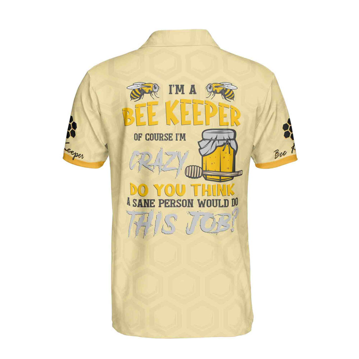 Custom Name I'm A Bee Keeper Beehive Men's Polo Shirt S-5XL