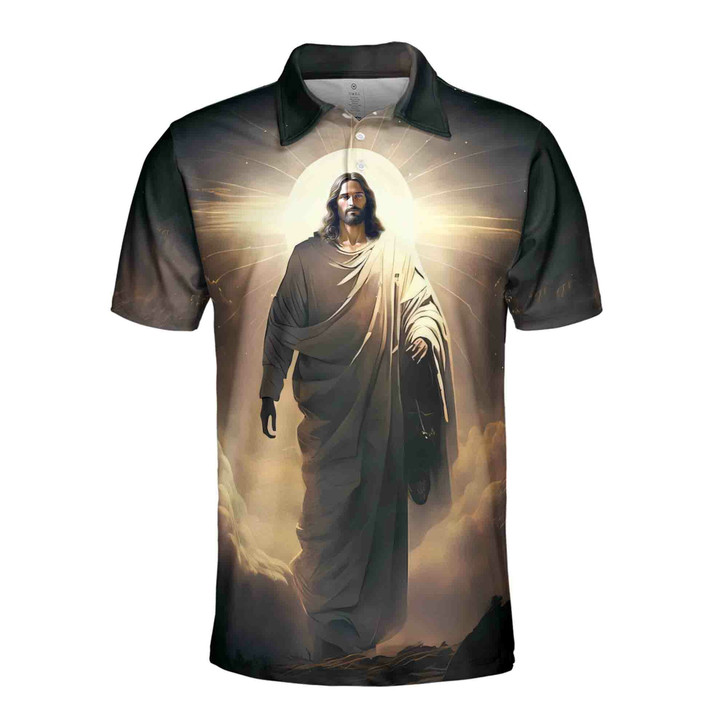 Jesus Aureola Jesus Come To The Sheep Men's Polo Shirt S-5XL