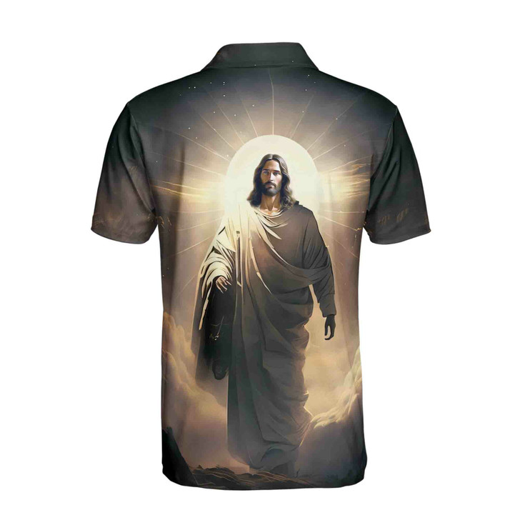 Jesus Aureola Jesus Come To The Sheep Men's Polo Shirt S-5XL