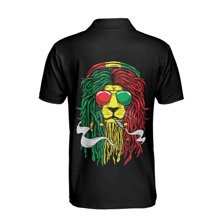 Jamaica Rasta Lion Patriotic Graphic Men's Polo Shirt S-5xl