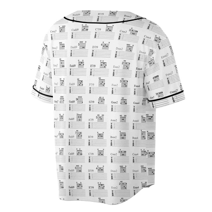 Music Lover Guitar Music Stave Baseball Jersey S-5XL