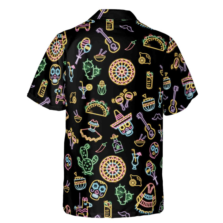 Neon Mexico Fiesta Cinco De Mayo Hawaiian Shirt S-5XL
