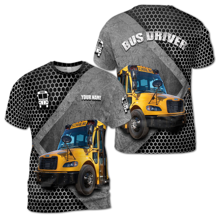 Custom Name I Am A Bus Driver Men's T-shirt S-5XL