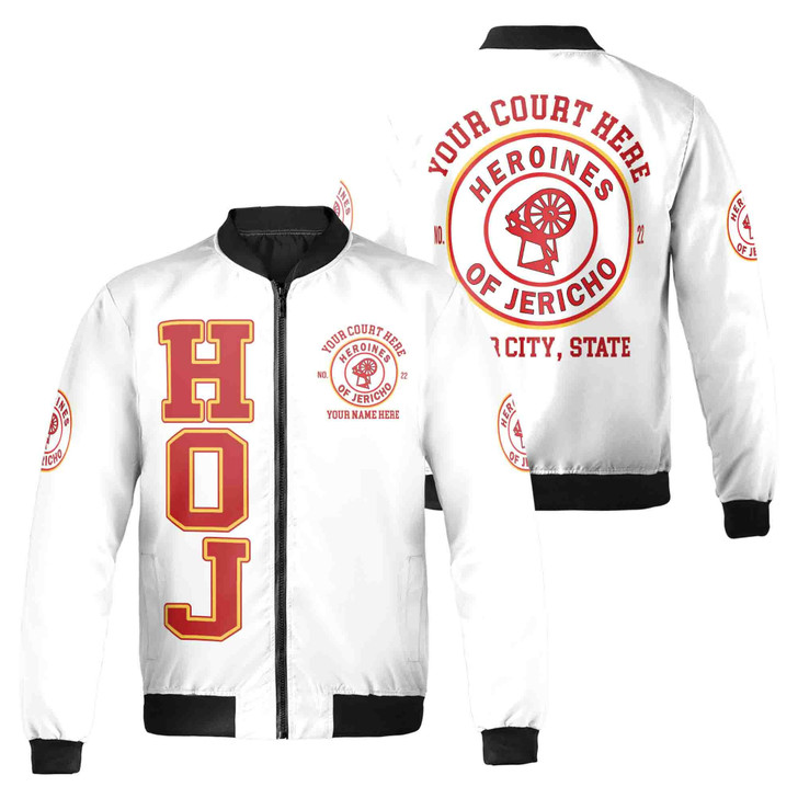 Custom Name HOI Heroines Of Jericho Freemasony OES Unisex Bomber Jacket S-5XL