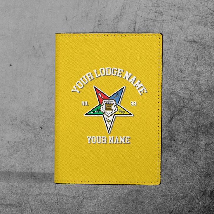 Custom Name OES Sistars Order Of The Eastern Star Leather Passport Holder