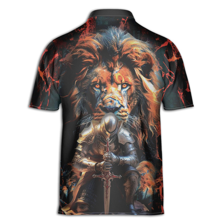 Knight Templar Lion Of Judah Zipper Polo S-5XL