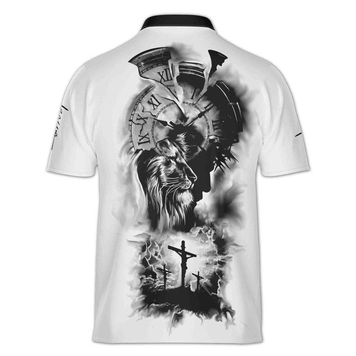 Timeless It's Lion Of Judah Jesus Zipper Polo Shirt S-5XL