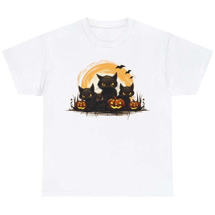 Cute Black Cat Halloween T-shirt S-5XL, Black Cat T-shirt