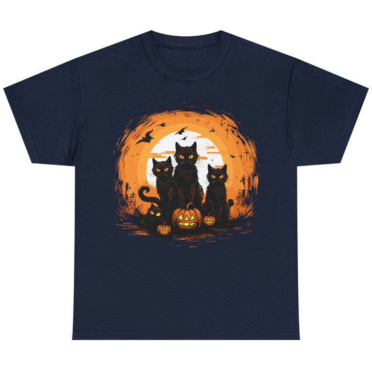 Cute Black Cat Halloween T-shirt S-5XL, Halloween Gift