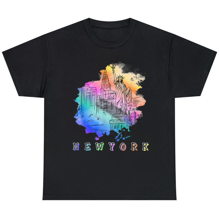 New York City Skylines Statue Of Liberty T-Shirt
