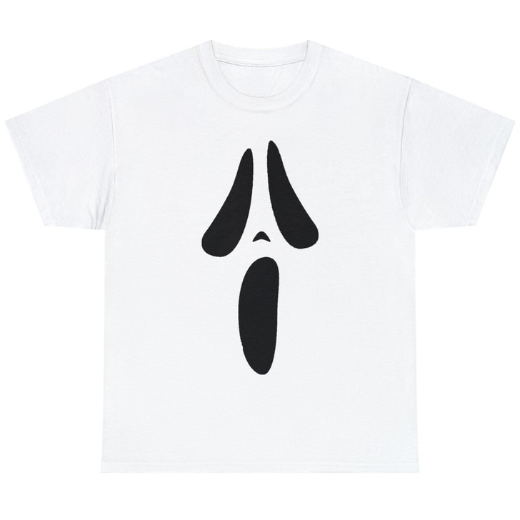 Screaming Ghost Face Spooky Halloween Ghoul Face Costume T-Shirt