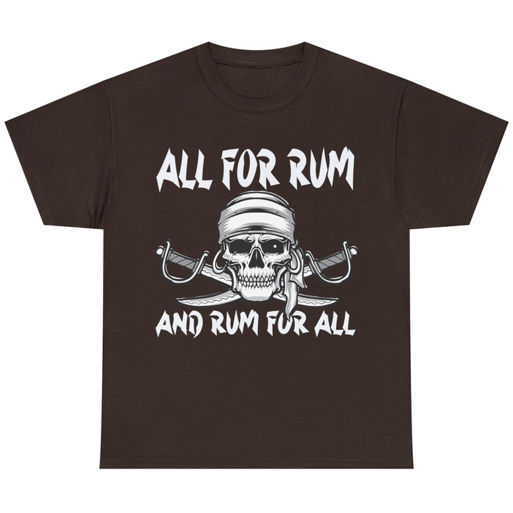All For Rum and Rum For All with Pirate Men's T-Shirt Funny Drinking Shirt