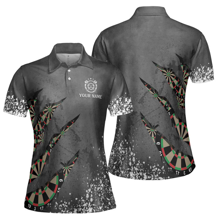 Custom Name Darts Splash Dots Darts Women's Polo Shirt S-5XL