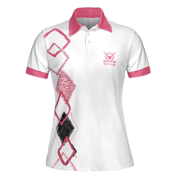Customize Name More Than Golf Friends Small Gang, Flamingo Golfing Women's Polo Shirt S-5XL