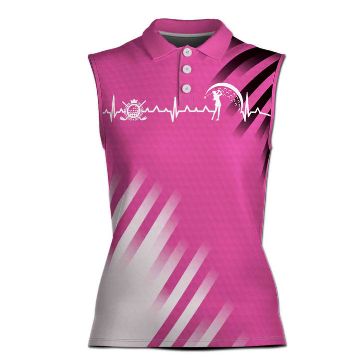Golf Friends Nice Shot Team Multicolor 3D Women Sleeveless Athleisure Polo Size XS-4XL