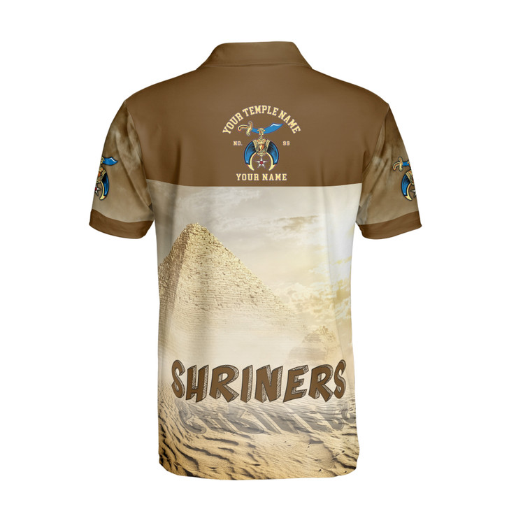 Personalized Egypt Desert Shrines Noble Men's Polo Shirt S-5XL