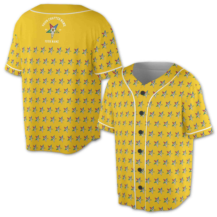 Custom OES Order of The Eastern Star Masonic Multi-color Baseball Jersey S-5Xl