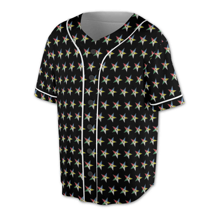Custom OES Order of The Eastern Star Masonic Multi-color Baseball Jersey S-5Xl