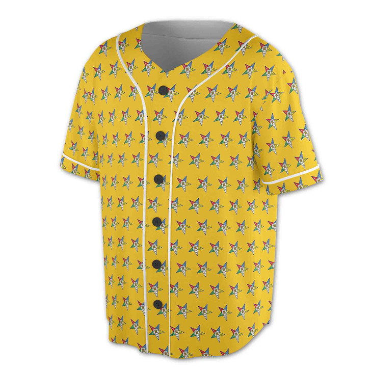 Custom OES Order of The Eastern Star Masonic Multi-color Baseball Jersey S-5Xl