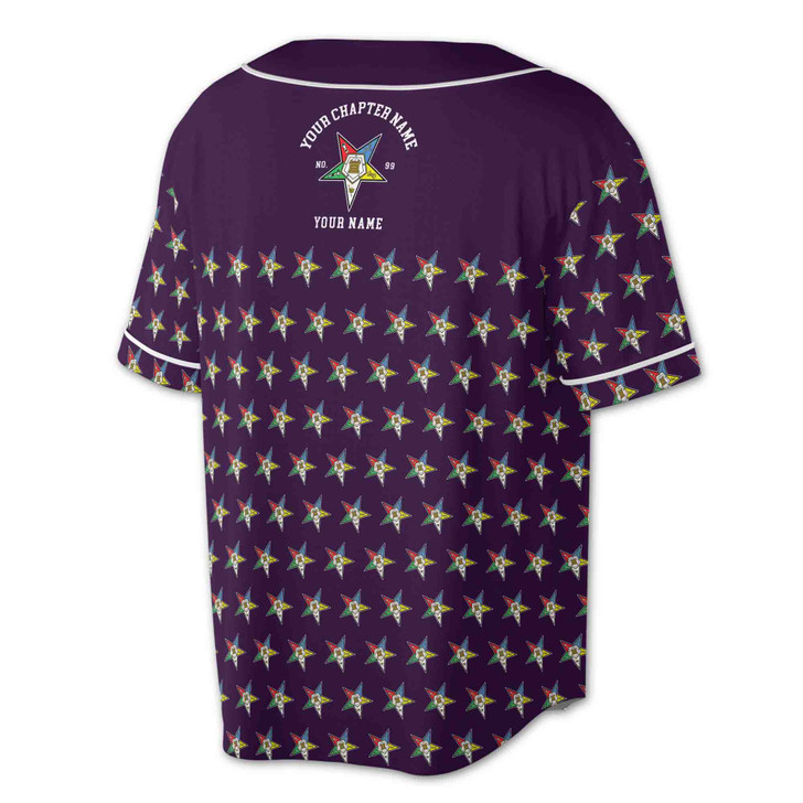 Custom OES Order of The Eastern Star Masonic Multi-color Baseball Jersey S-5Xl