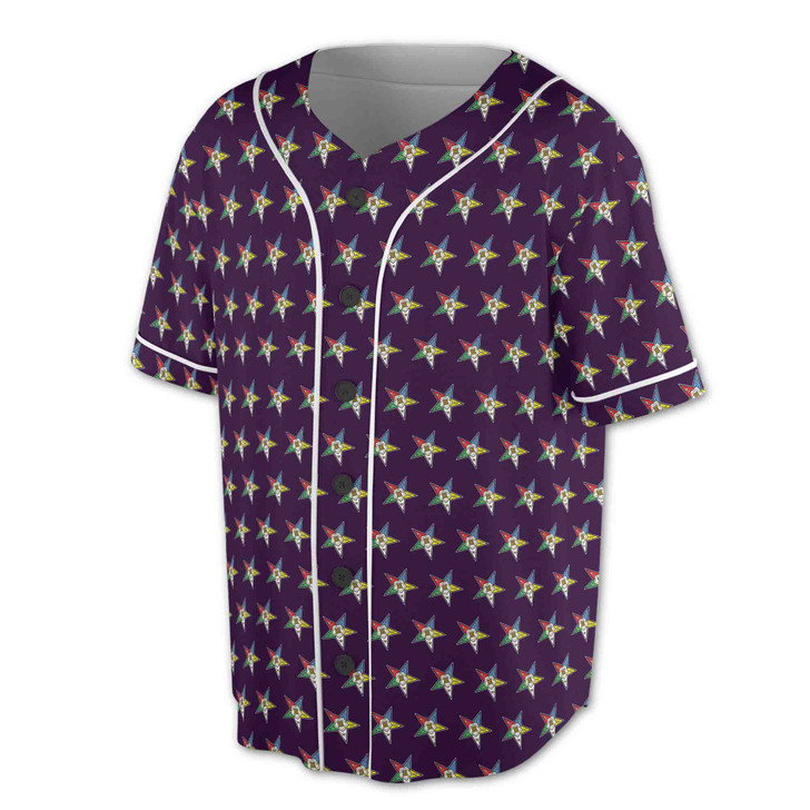 Custom OES Order of The Eastern Star Masonic Multi-color Baseball Jersey S-5Xl