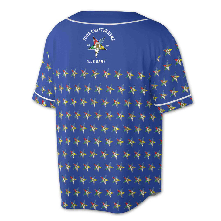 Custom OES Order of The Eastern Star Masonic Multi-color Baseball Jersey S-5Xl